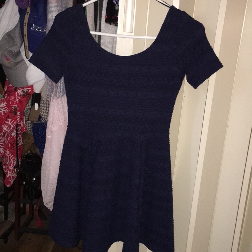 Above the knee soft blue dress